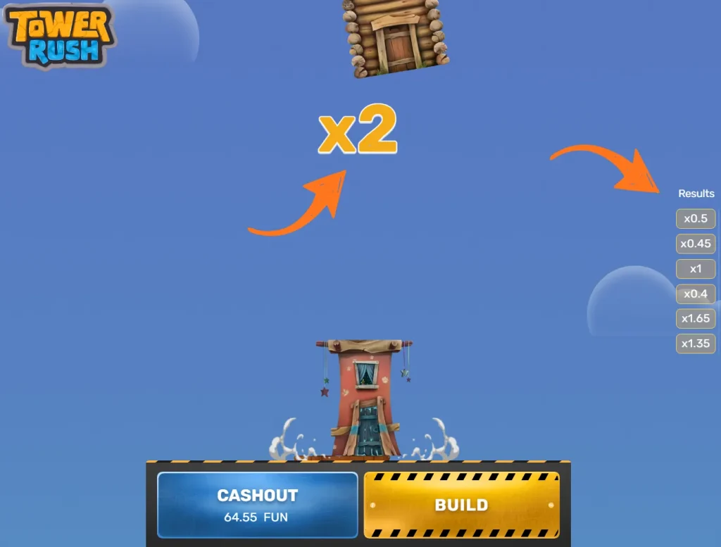 Tower Rush - hệ số nhân cược
